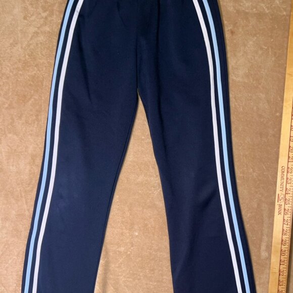 Vtg Double Scoop‎ 7 Blue Stripped Athletic Pants Sz. Large (B) - Picture 1 of 5